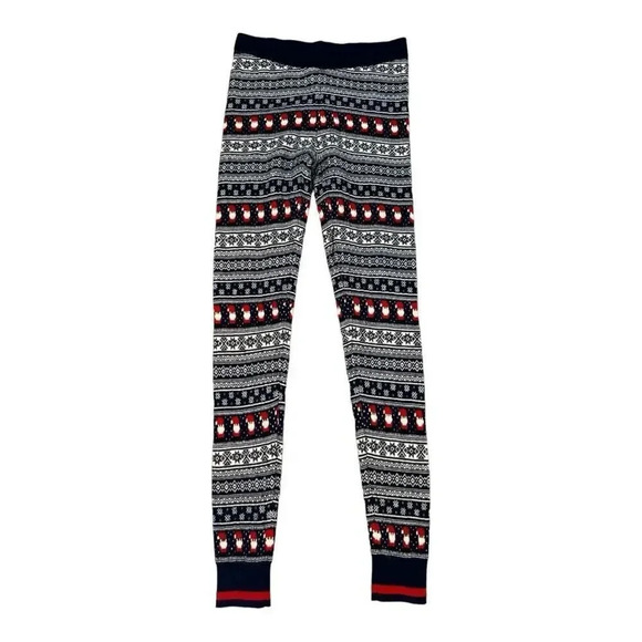 NEW Cynthia Rowley Size‎ Small Santa Clause Snowflake Print Sleep Leggings NWT - Picture 1 of 6